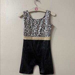 Leopard Print and Black Kids Bottoms